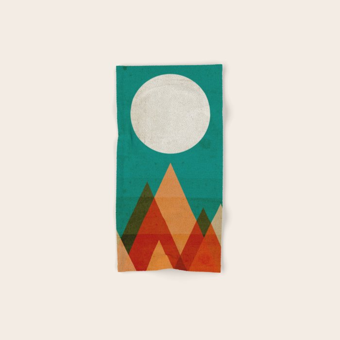 Full moon over Sahara desert Bath Towel Gallery Image 1
