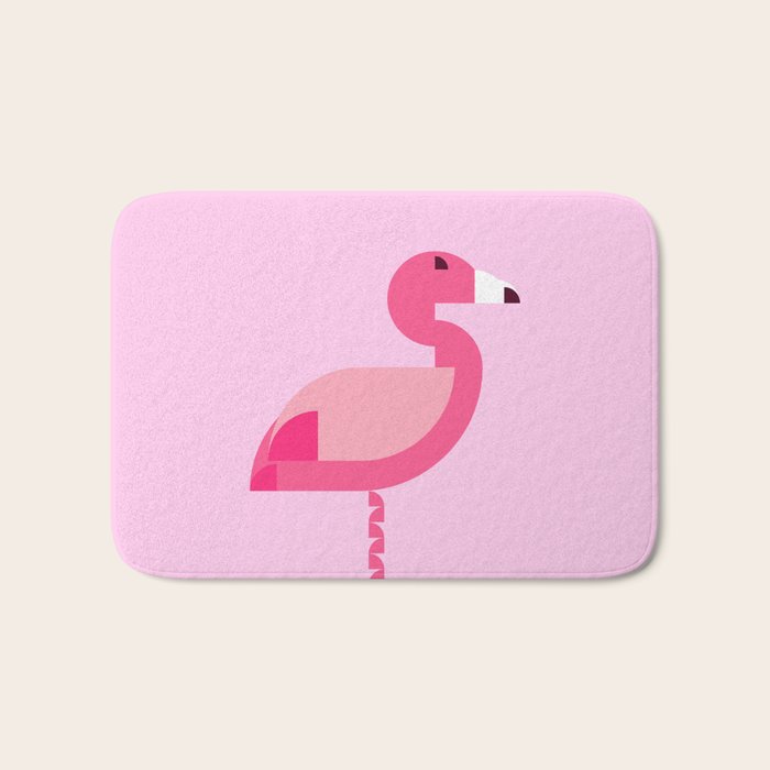 Geometric flamingo Bath Mat Gallery Image 1