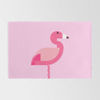 Geometric flamingo Rug Gallery Image 2
