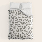 Safari Leopard Print - Grey & White Comforter Gallery Image 6