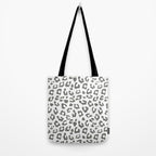 Safari Leopard Print - Grey & White Tote Bag Gallery Image 2