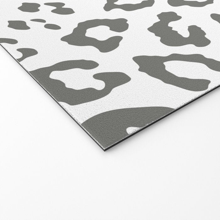 Safari Leopard Print - Grey & White Welcome Mat Gallery Image 2