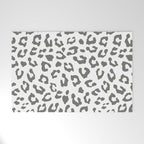 Safari Leopard Print - Grey & White Welcome Mat Gallery Image 1