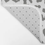 Safari Leopard Print - Grey & White Bath Mat Gallery Image 2
