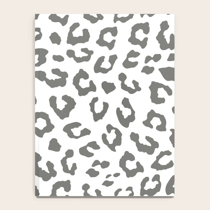 Safari Leopard Print - Grey & White Notebook Gallery Image 4