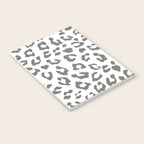 Safari Leopard Print - Grey & White Notebook Gallery Image 3
