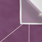 Capricorn Zodiac Star Constellation Line Art Mauve Purple Wall Tapestry Gallery Image 3
