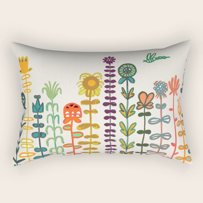 Happy garden Rectangular Pillow Gallery Image 1