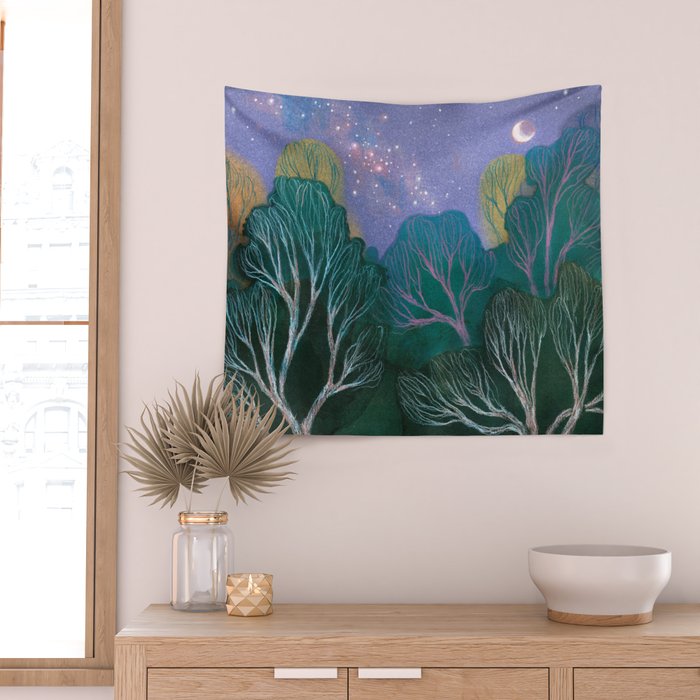 Starlit Woods Wall Tapestry Gallery Image 2