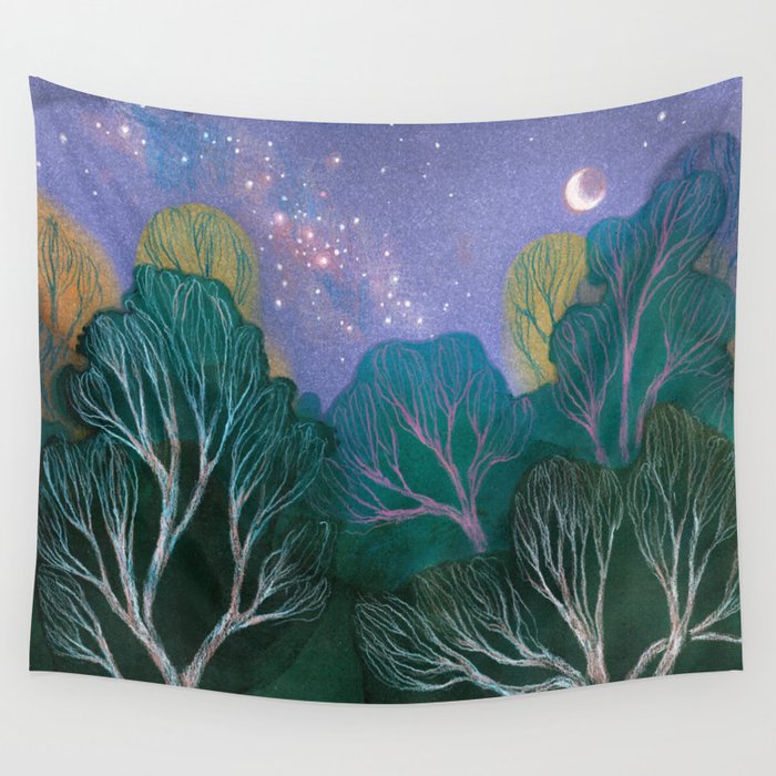 Starlit Woods Wall Tapestry Gallery Image 1