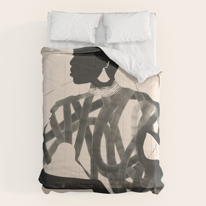 Lady Portrait  Comforter Gallery Image 6