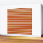 Retro Textured Stripes in Mid Century Modern Mustard, Beige, Olive, and Orange Wall Mural Gallery Image 2