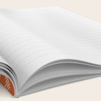 Retro Textured Stripes in Mid Century Modern Mustard, Beige, Olive, and Orange Notebook Gallery Image 2
