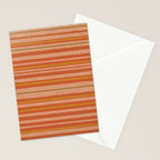 Retro Textured Stripes in Mid Century Modern Mustard, Beige, Olive, and Orange Stationery Card Gallery Image 2