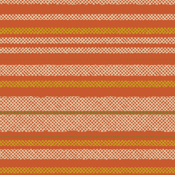 Retro Textured Stripes in Mid Century Modern Mustard, Beige, Olive, and Orange Coffee Mug Gallery Image 2