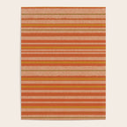Retro Textured Stripes in Mid Century Modern Mustard, Beige, Olive, and Orange Poster Gallery Image 4