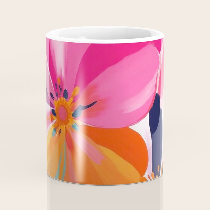 Colorful Flowers Multicolor Floral Coffee Mug Gallery Image 4