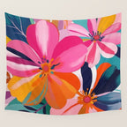 Colorful Flowers Multicolor Floral Wall Tapestry Gallery Image 4
