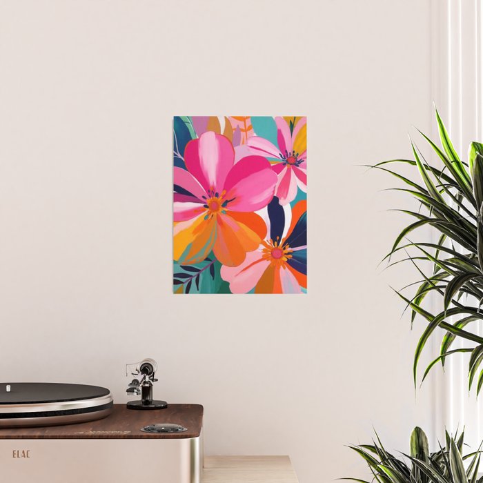 Colorful Flowers Multicolor Floral Poster Gallery Image 2