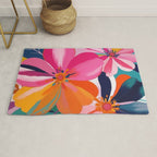 Colorful Flowers Multicolor Floral Rug Gallery Image 1