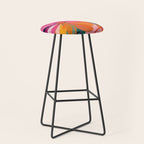 Colorful Flowers Multicolor Floral Stool Gallery Image 1