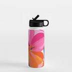 Colorful Flowers Multicolor Floral Water Bottle Gallery Image 1