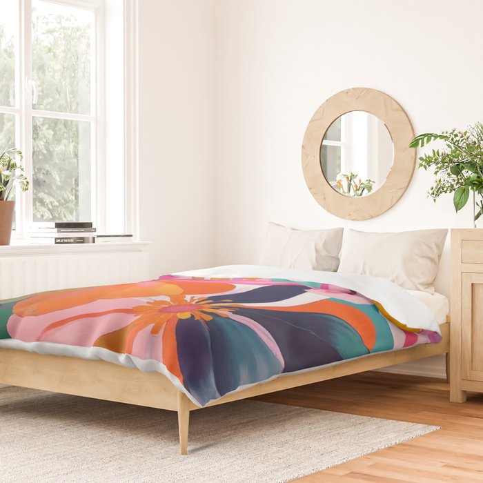 Colorful Flowers Multicolor Floral Duvet Cover Gallery Image 2