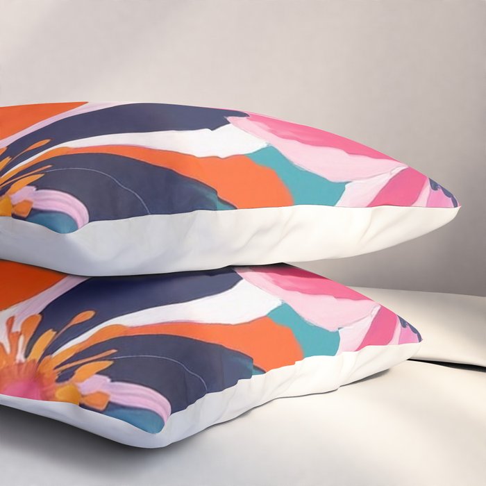 Colorful Flowers Multicolor Floral Pillow Sham Gallery Image 3