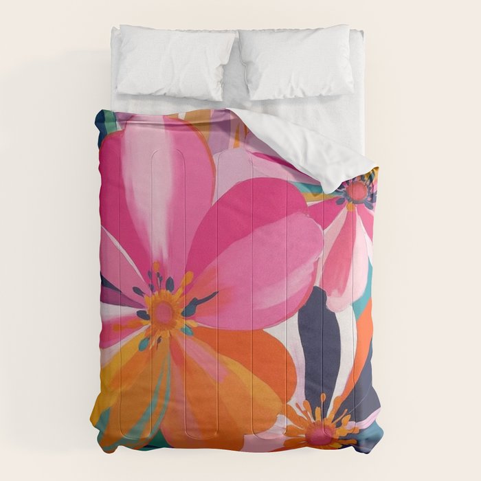 Colorful Flowers Multicolor Floral Comforter Gallery Image 6