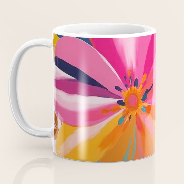 Colorful Flowers Multicolor Floral Coffee Mug Gallery Image 3