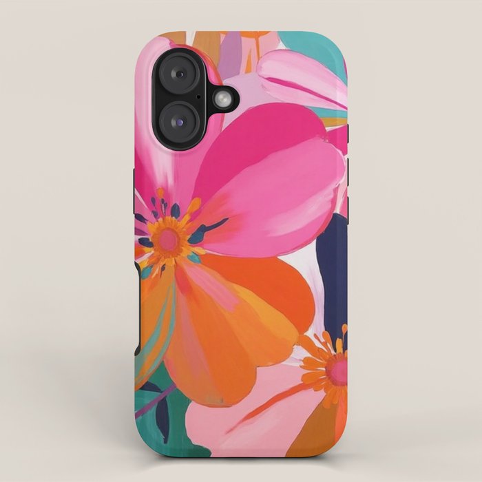 Colorful Flowers Multicolor Floral iPhone Case Gallery Image 1