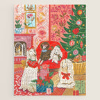 Dogs in cosy living room in bright colours Jigsaw Puzzle Gallery Image 1