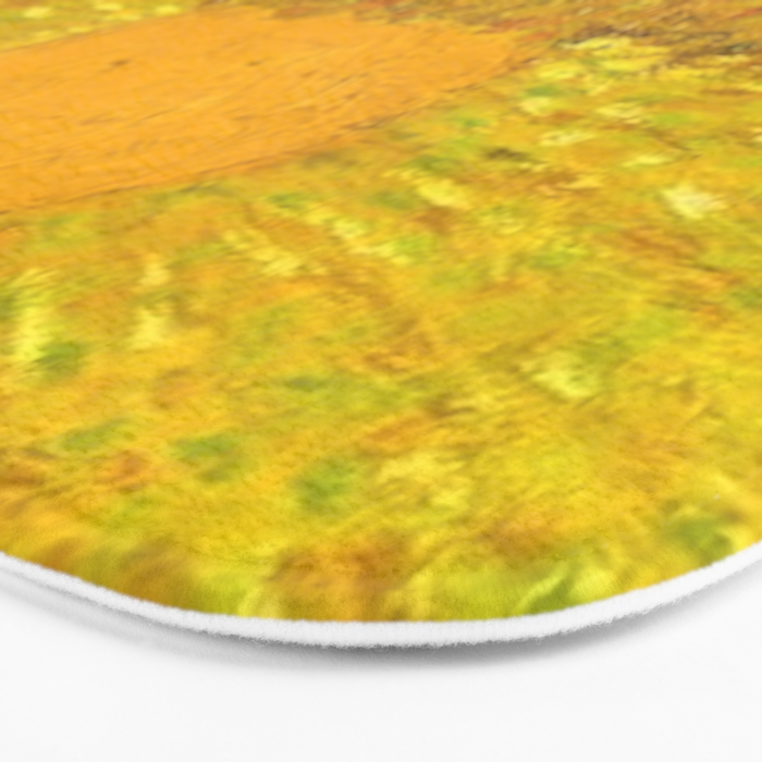 Van Gogh Sunrise over golden fields of wheat; Provence, France landscape painting Bath Mat Gallery Image 3