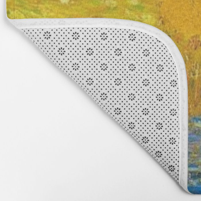 Van Gogh Sunrise over golden fields of wheat; Provence, France landscape painting Bath Mat Gallery Image 2