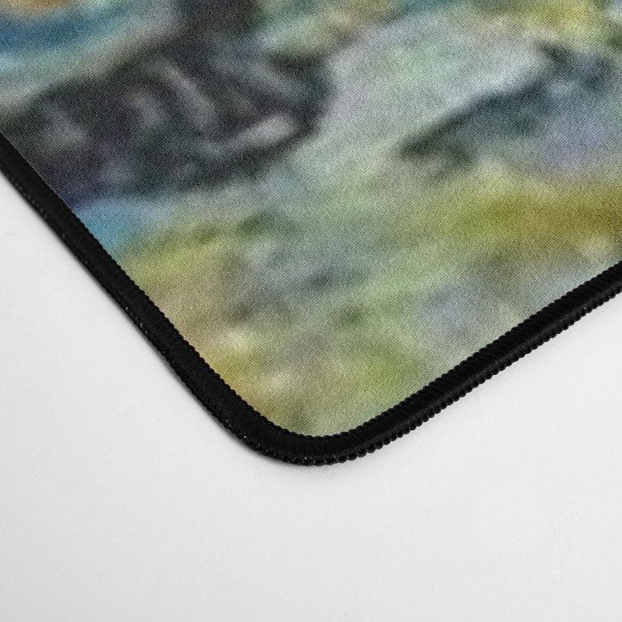 Van Gogh Sunrise over golden fields of wheat; Provence, France landscape painting Desk Mat Gallery Image 4