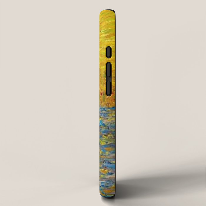 Van Gogh Sunrise over golden fields of wheat; Provence, France landscape painting iPhone Case Gallery Image 2