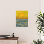 Van Gogh Sunrise over golden fields of wheat; Provence, France landscape painting Poster Gallery Image 2