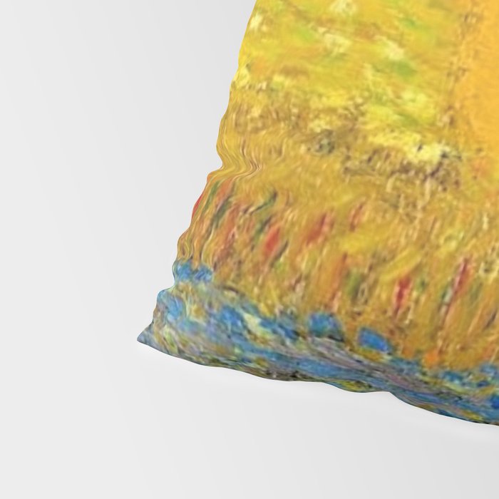 Van Gogh Sunrise over golden fields of wheat; Provence, France landscape painting Pillow Sham Gallery Image 4