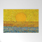 Van Gogh Sunrise over golden fields of wheat; Provence, France landscape painting Welcome Mat Gallery Image 1