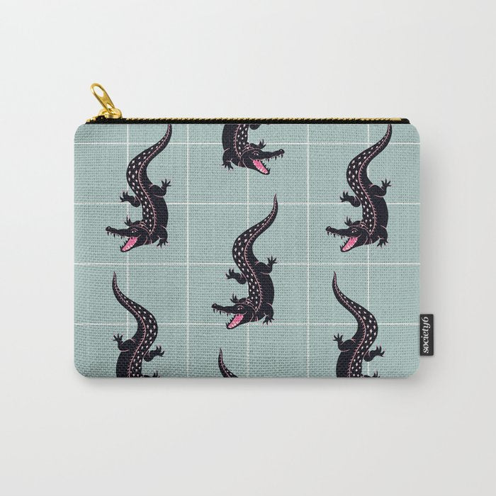 Crocodile - Mint Carry All Pouch Gallery Image 1