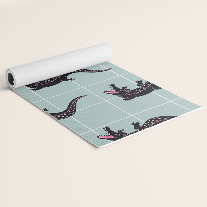 Crocodile - Mint Yoga Mat Gallery Image 2