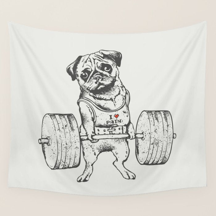 Pug Lift Wall Tapestry Gallery Image 4