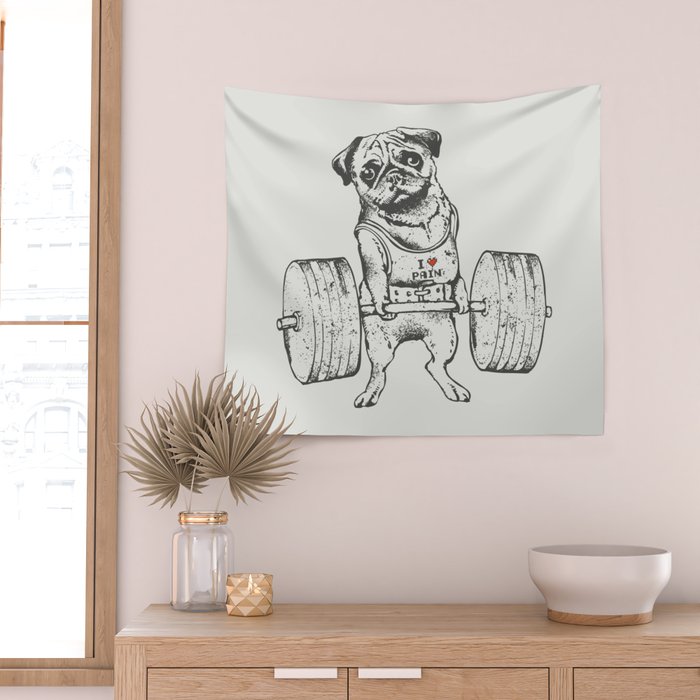 Pug Lift Wall Tapestry Gallery Image 2