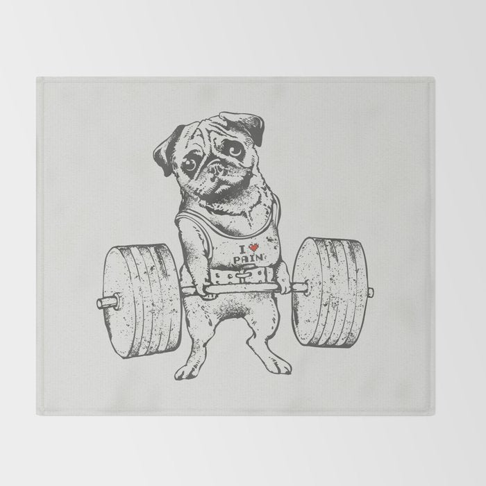 Pug Lift Throw Blanket Gallery Image 2