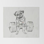 Pug Lift Throw Blanket Gallery Image 2