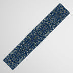 Floral Leaves, Navy Blue and Gold, Wall Art Prints Table Runner Gallery Image 3