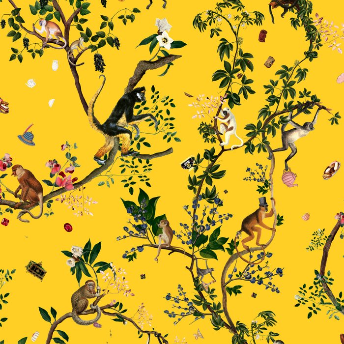 Monkey World Yellow Coffee Mug Gallery Image 2