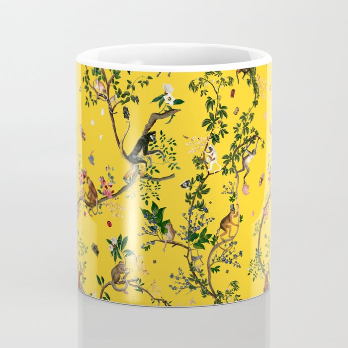 Monkey World Yellow Coffee Mug Gallery Image 4
