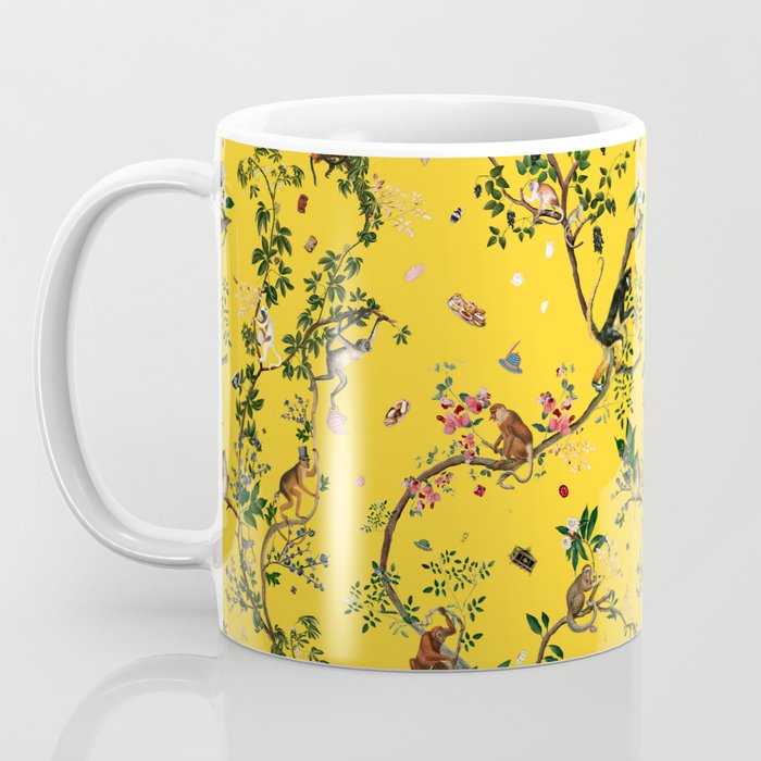 Monkey World Yellow Coffee Mug Gallery Image 3