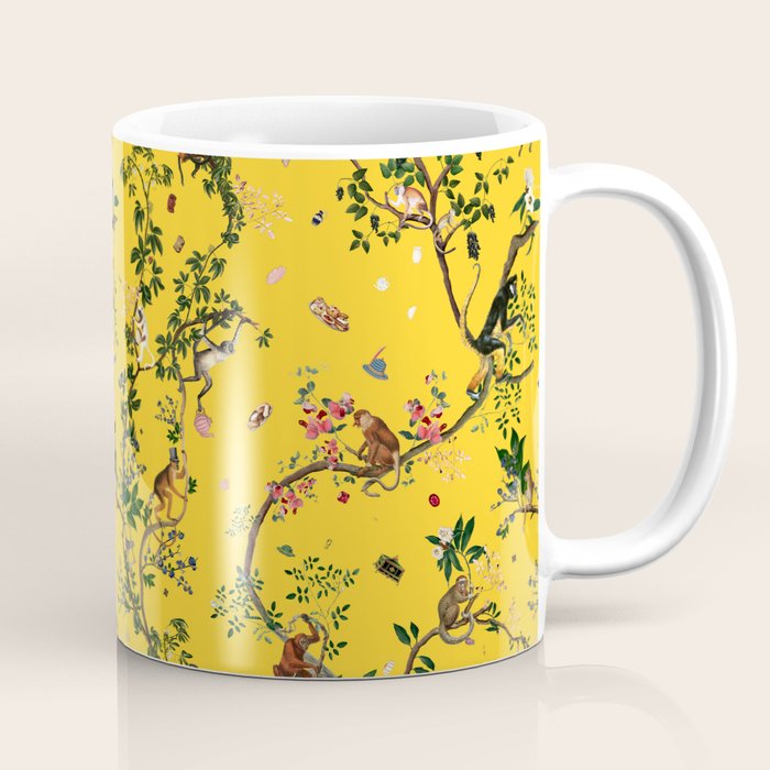 Monkey World Yellow Coffee Mug Gallery Image 1